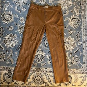 ZARA Camel Leather Pants